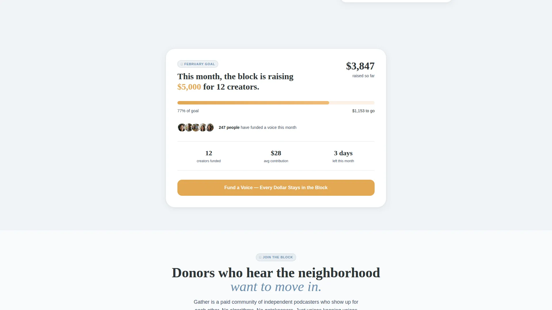 Vibrant Podcasters Community Landing Page Template