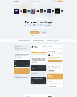 Vibrant Podcasters Community Landing Page Template