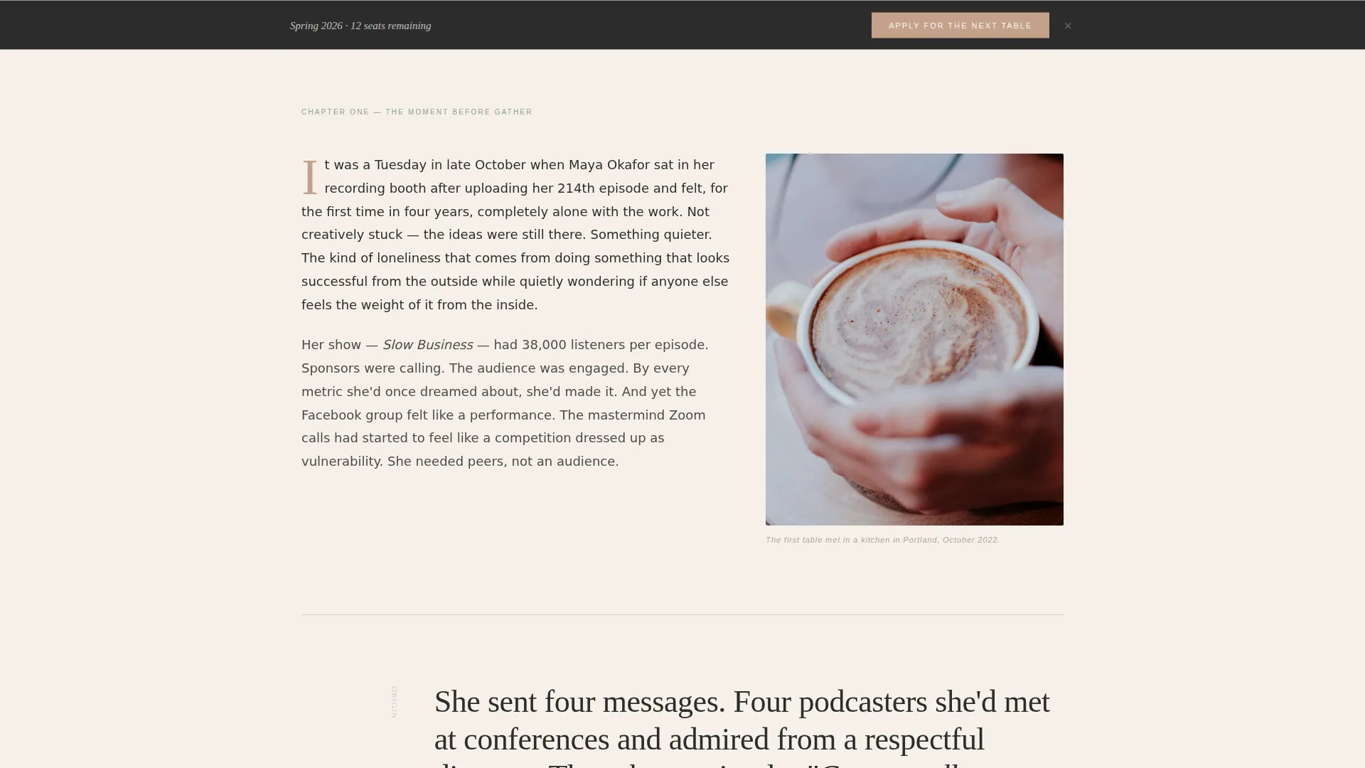 Podcasters Peer Advisory Board Landing Page Template
