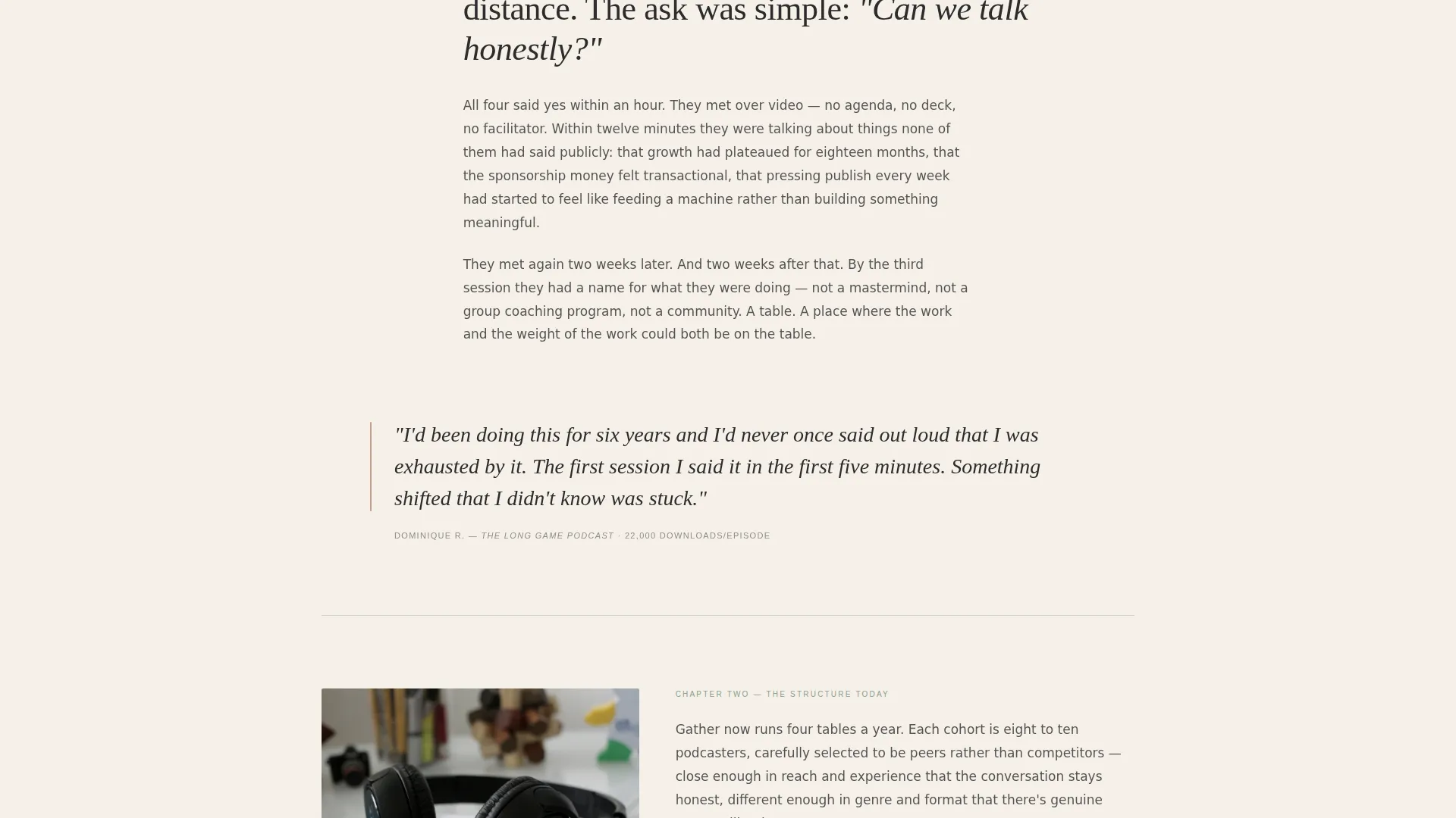 Podcasters Peer Advisory Board Landing Page Template