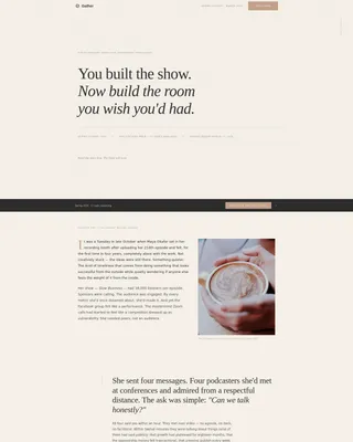 Podcasters Peer Advisory Board Landing Page Template