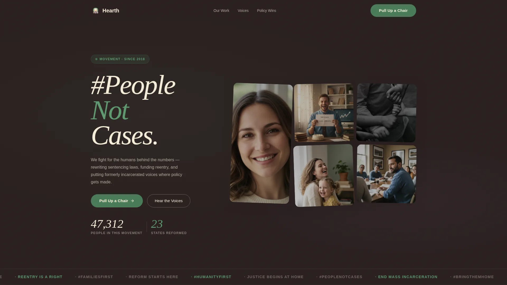 Prison Reform Advocacy Landing Page Template
