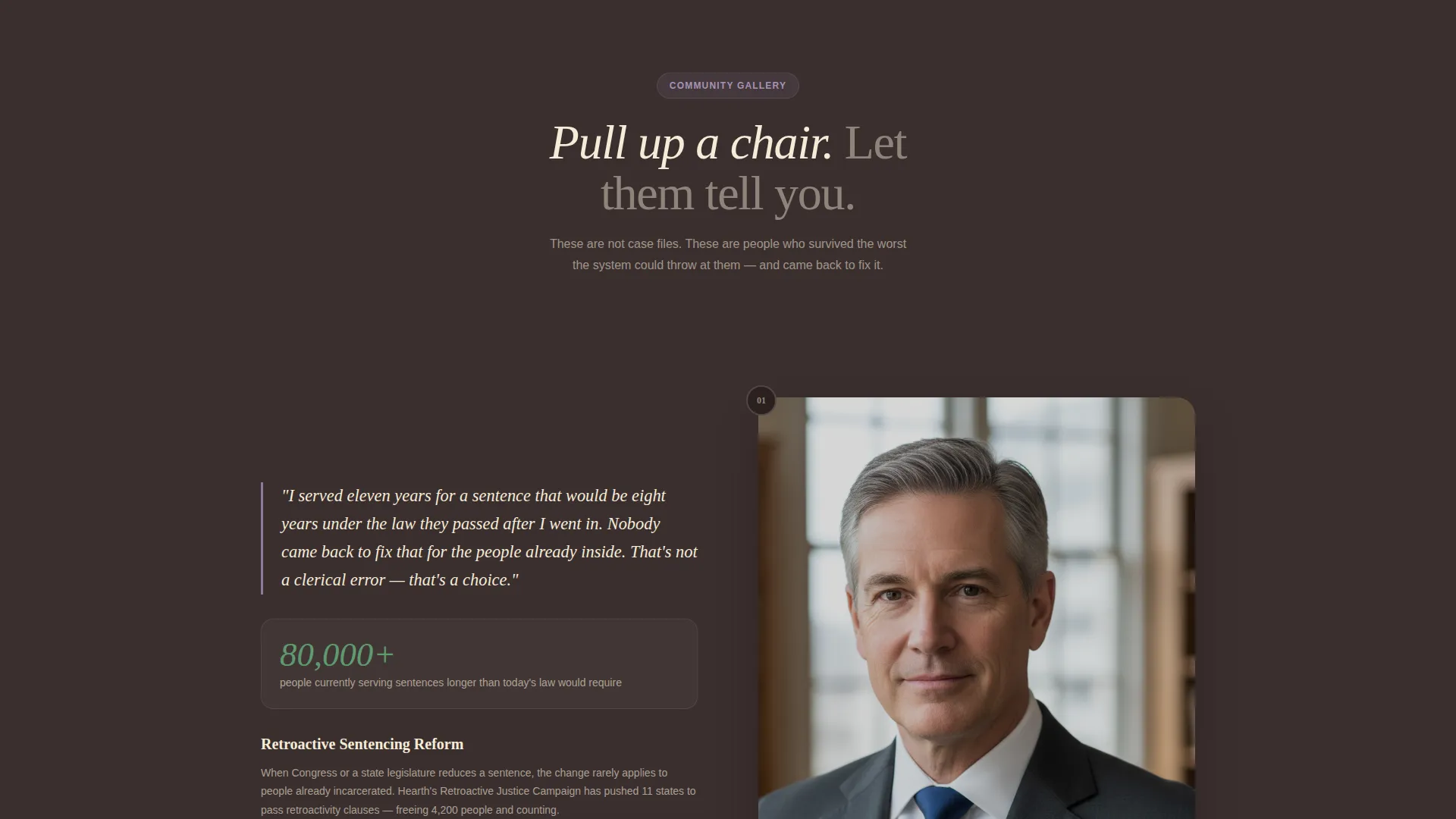 Prison Reform Advocacy Landing Page Template