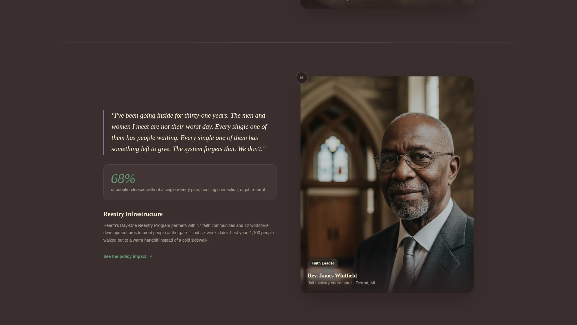 Prison Reform Advocacy Landing Page Template