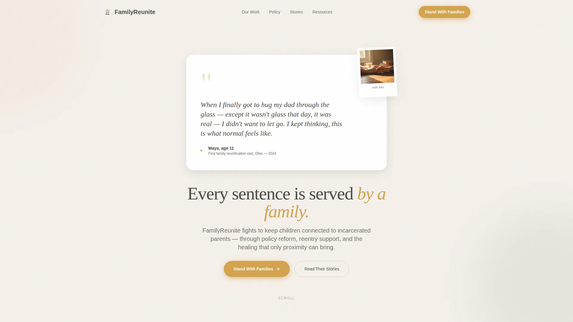 Prison Reform Community Foundation Landing Page