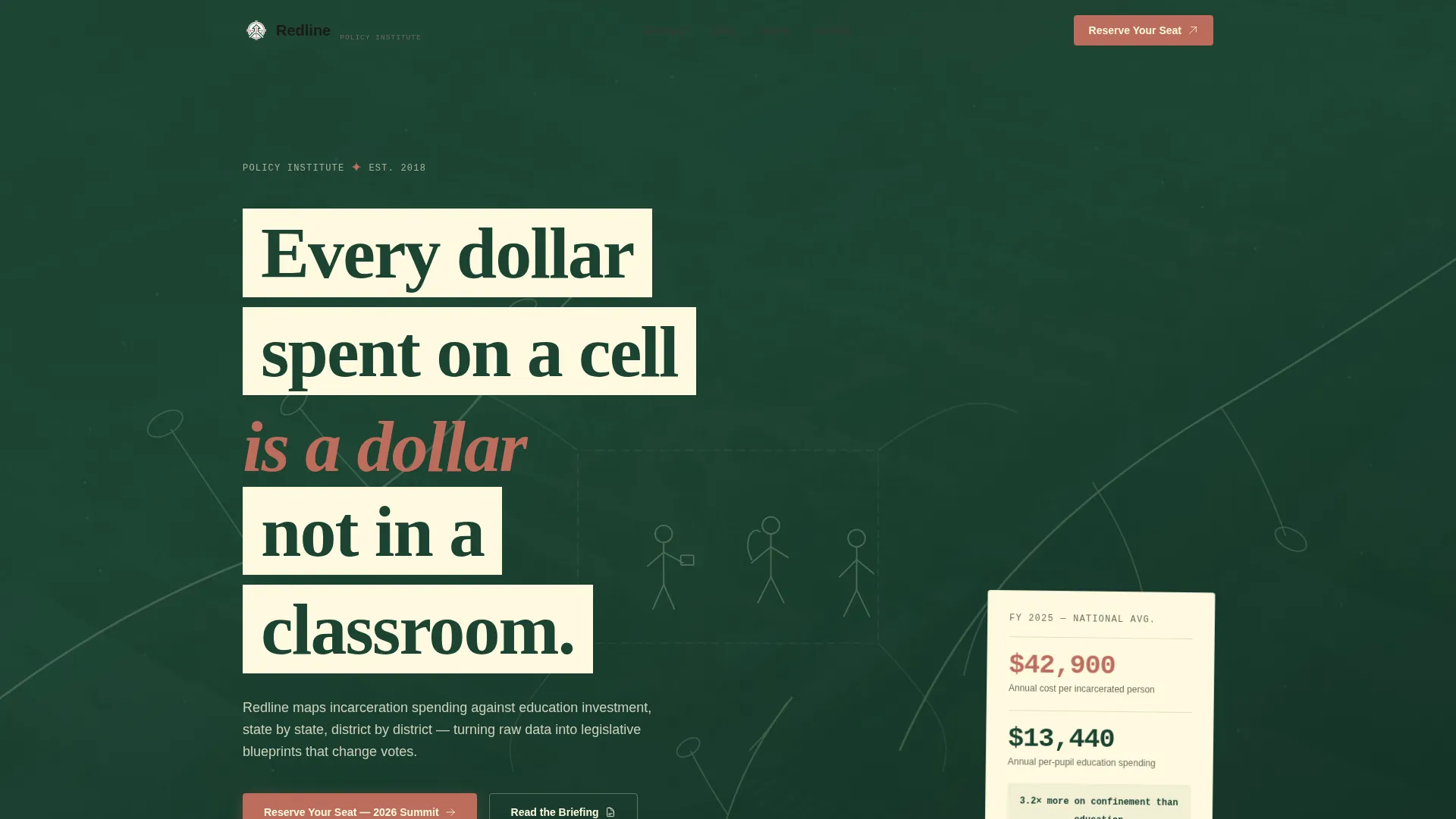 Prison Reform Policy Institute Landing Page Template