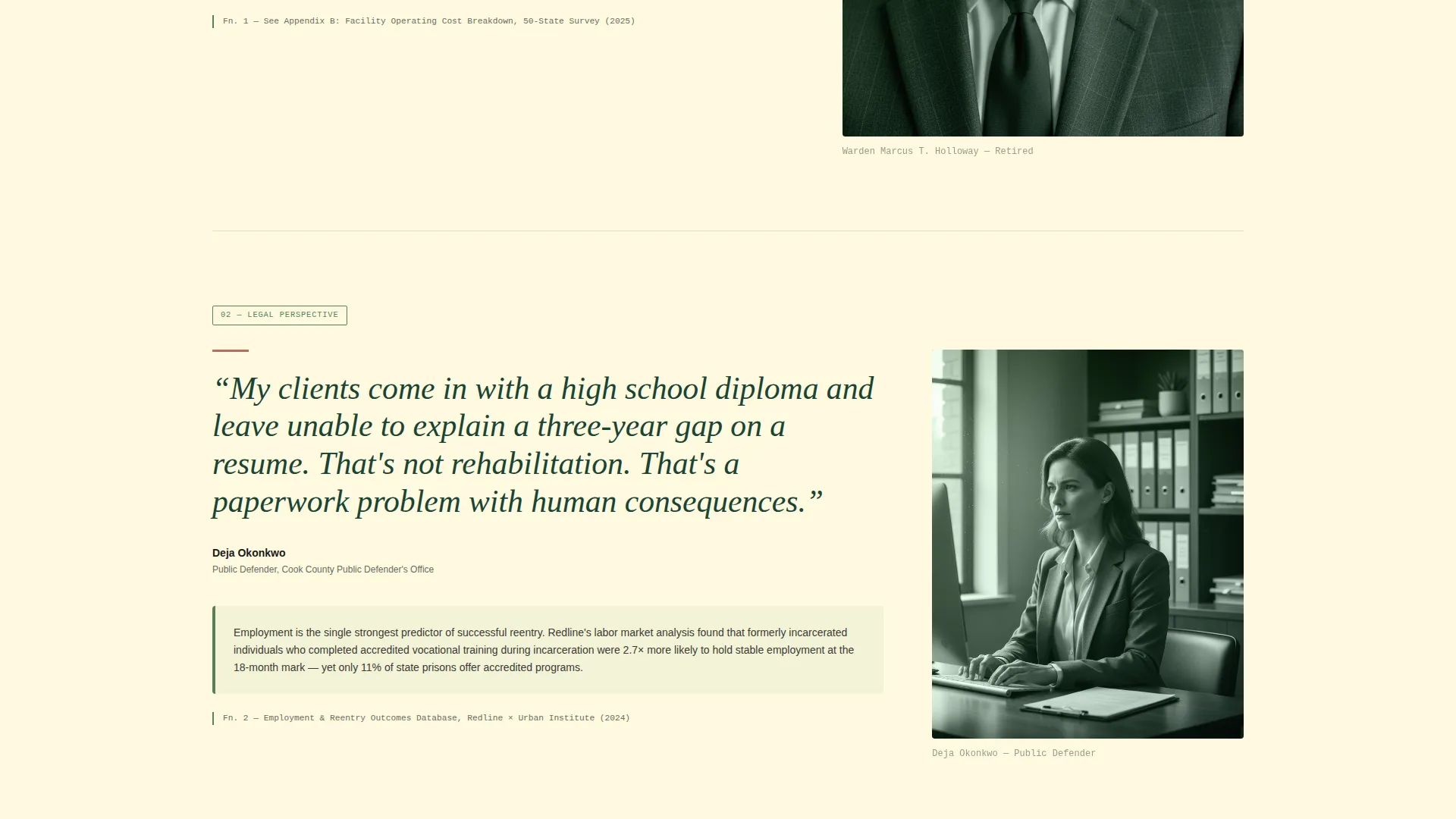 Prison Reform Policy Institute Landing Page Template