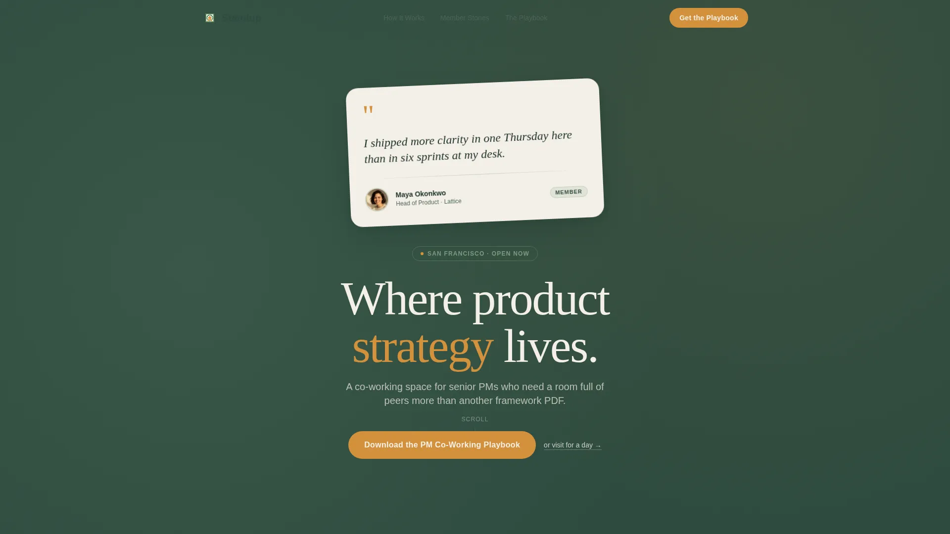 PM Co-Working Community Landing Page Template
