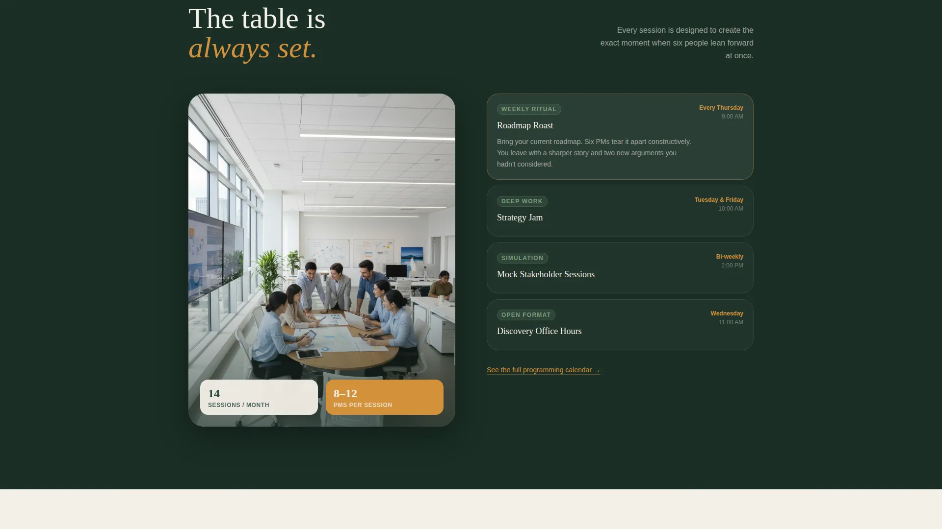 PM Co-Working Community Landing Page Template
