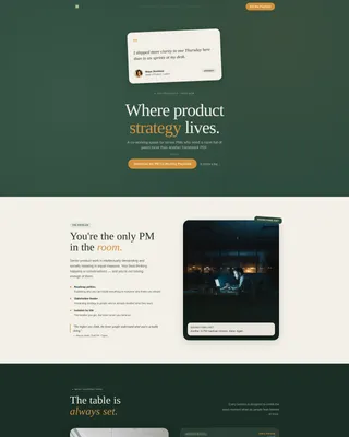 PM Co-Working Community Landing Page Template