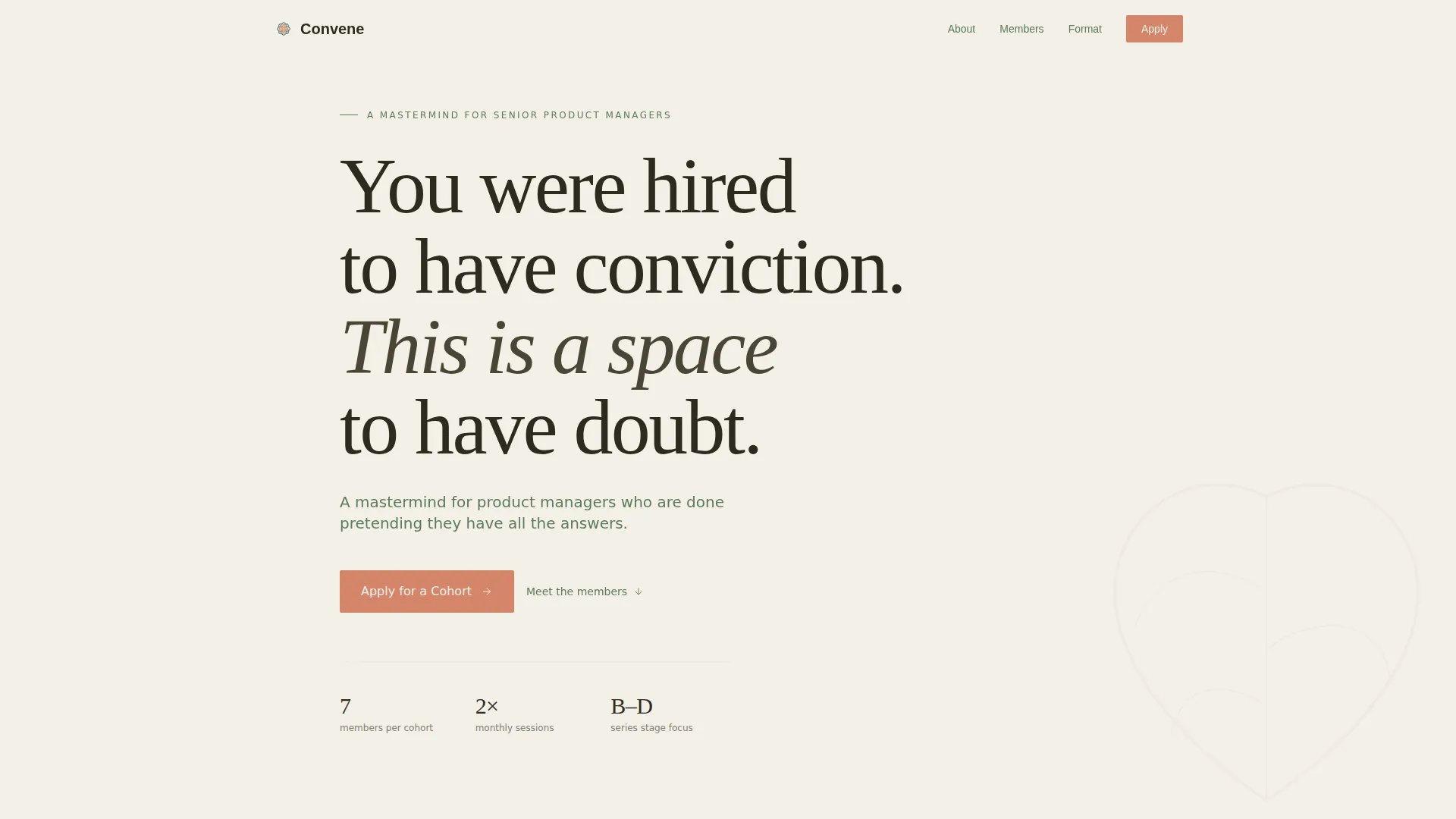 Product Managers Mastermind Group Landing Page