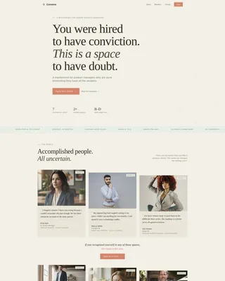 Product Managers Mastermind Group Landing Page