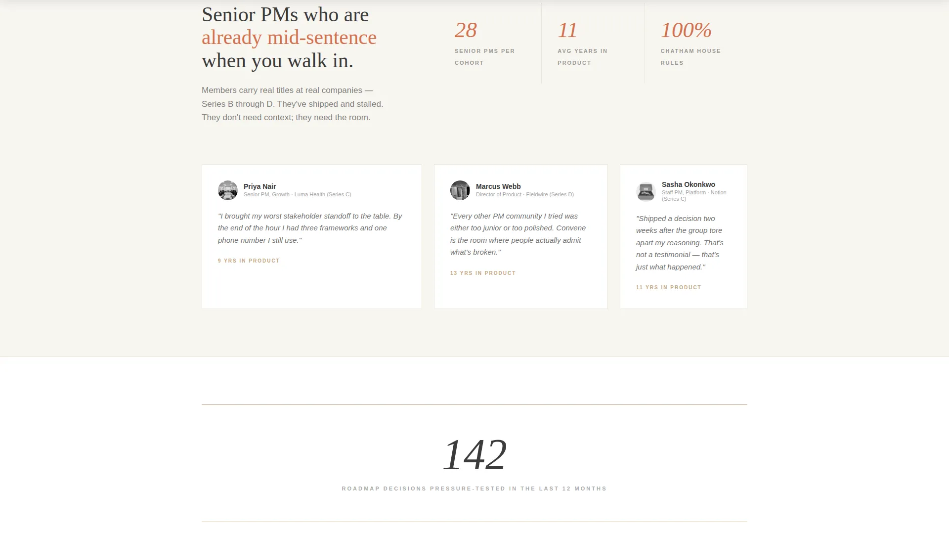 PM Peer Advisory Roundtable Landing Page Template