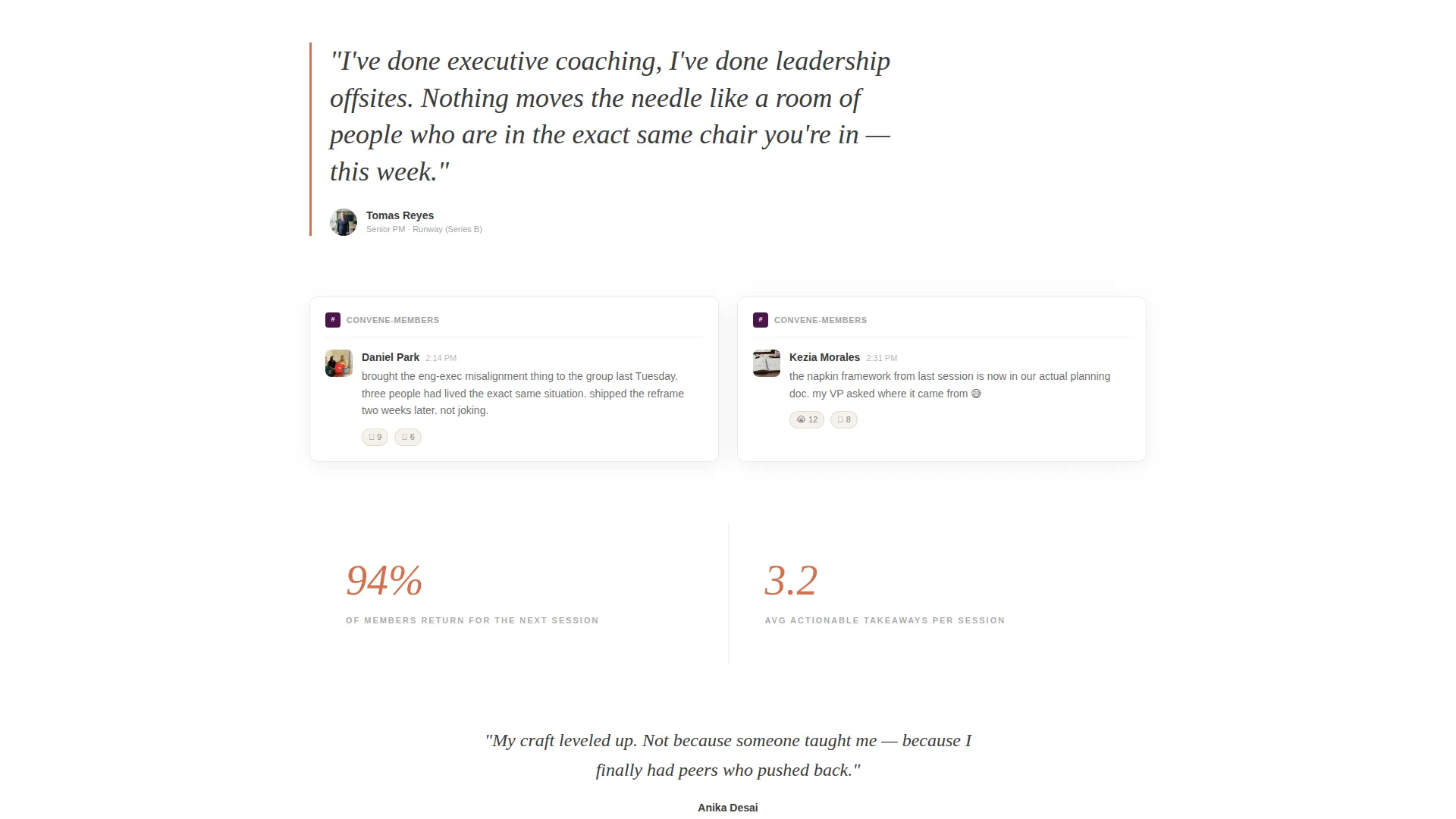 PM Peer Advisory Roundtable Landing Page Template