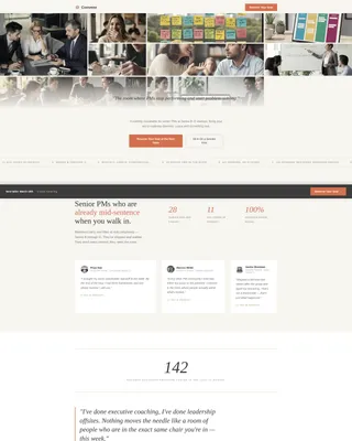 PM Peer Advisory Roundtable Landing Page Template