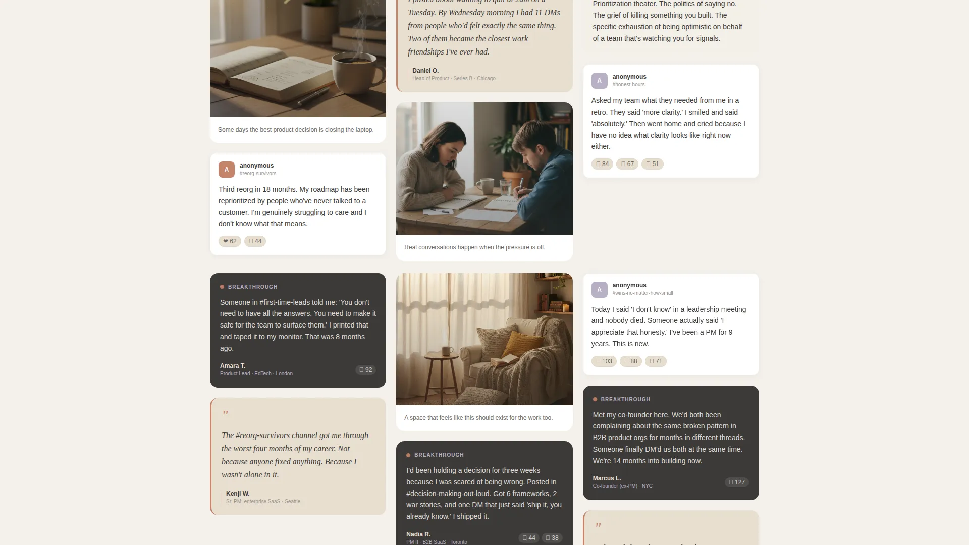 Product Managers Community Landing Page Template