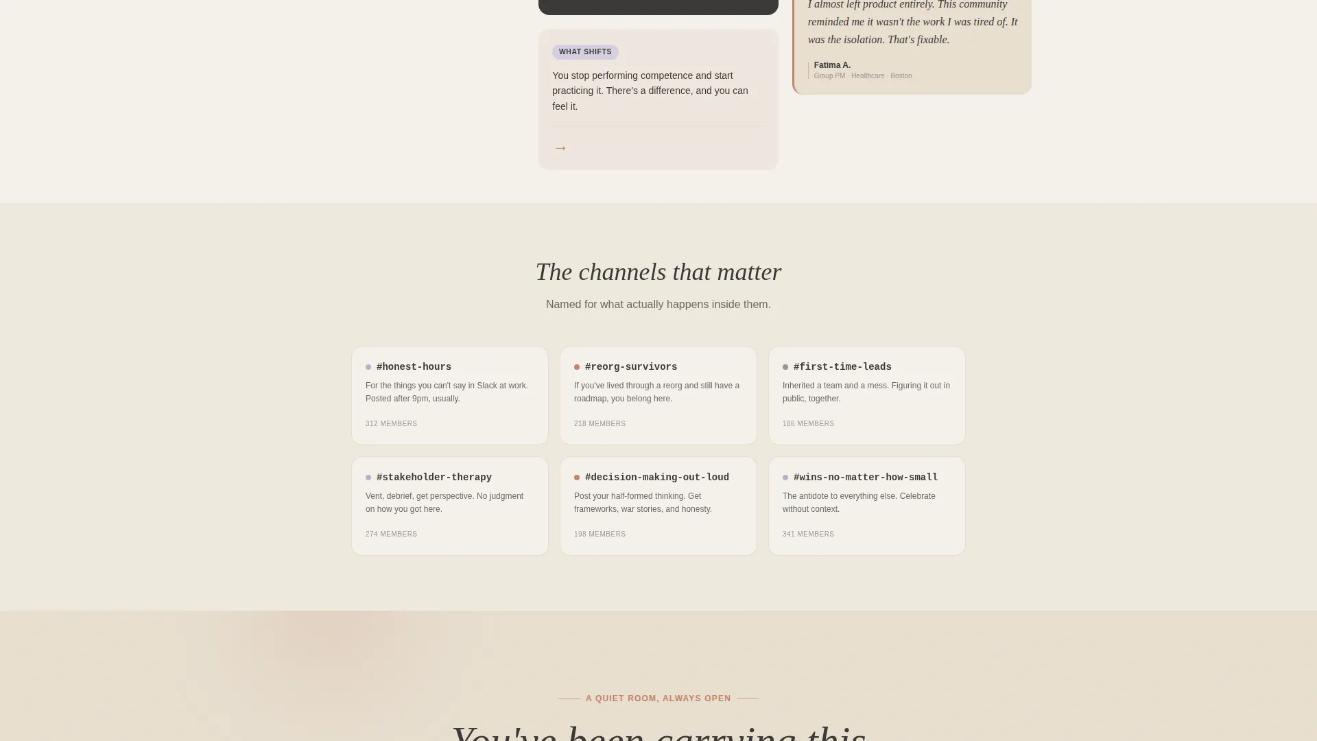 Product Managers Community Landing Page Template