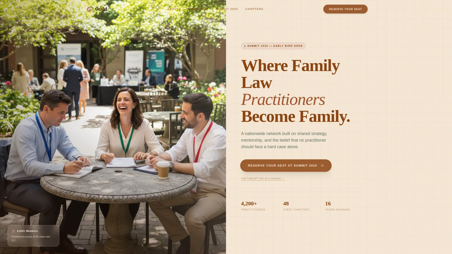 Family Law Association Landing Page Template
