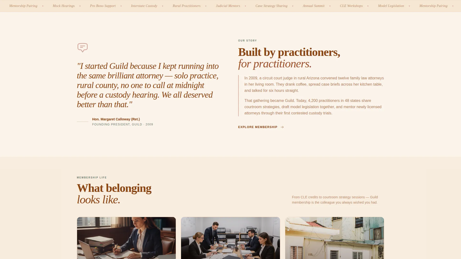 Family Law Association Landing Page Template