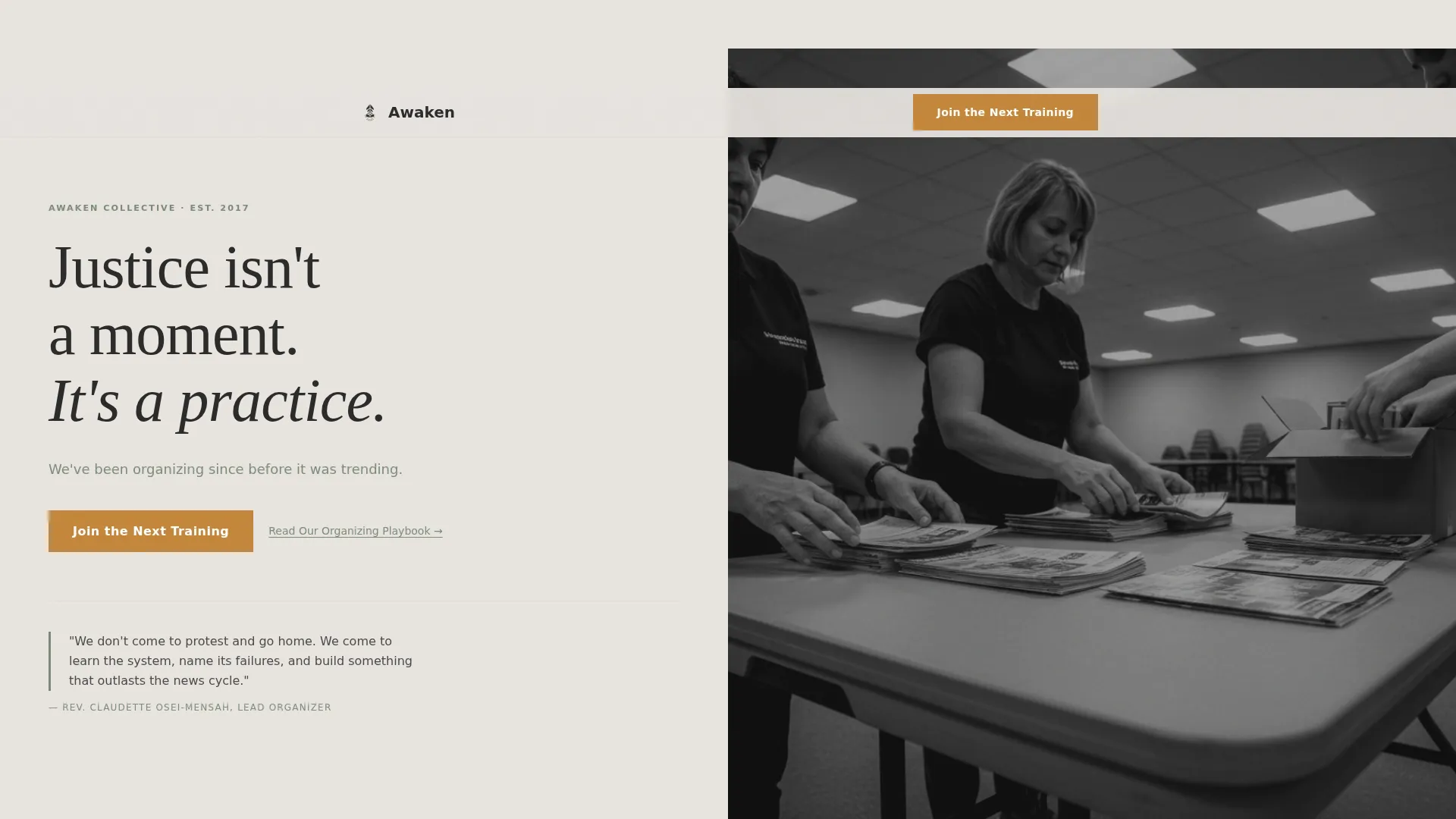 Racial Justice Nonprofit Reviews & Social Proof Website Template