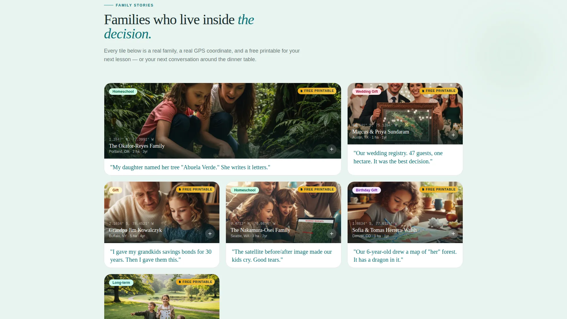 Rainforest Protection Community Foundation Landing Page