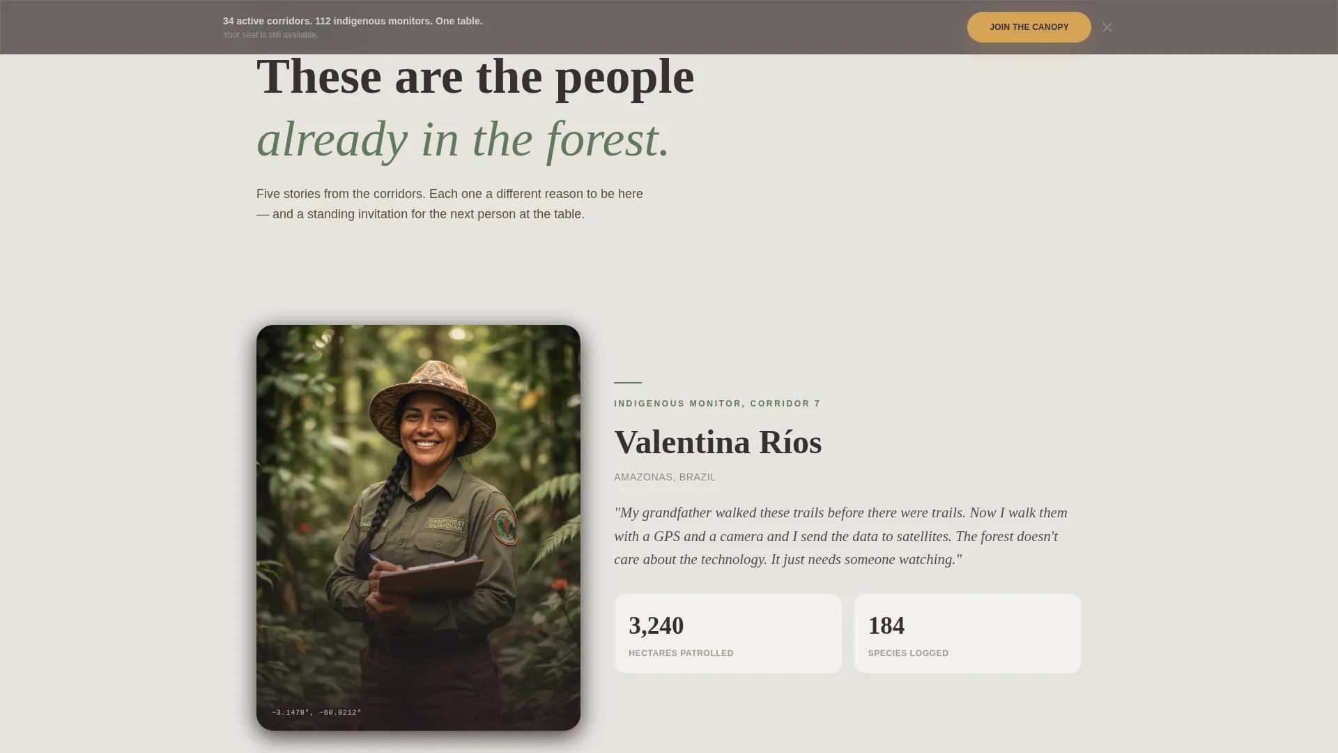 Rainforest Protection Nonprofit Landing Page Template