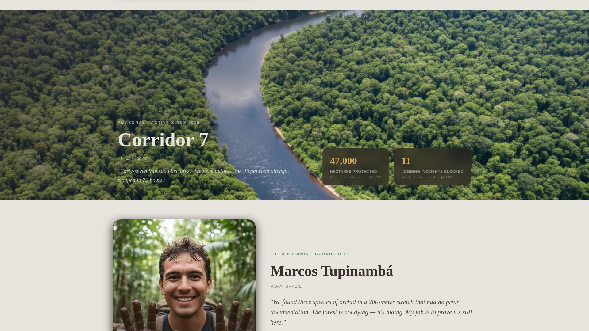 Rainforest Protection Nonprofit Landing Page Template