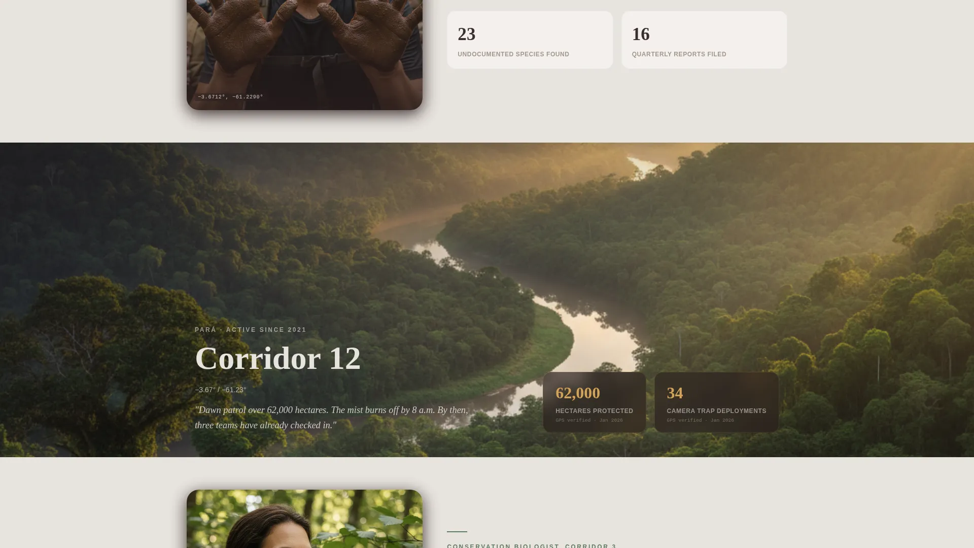Rainforest Protection Nonprofit Landing Page Template
