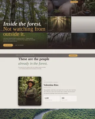 Rainforest Protection Nonprofit Landing Page Template