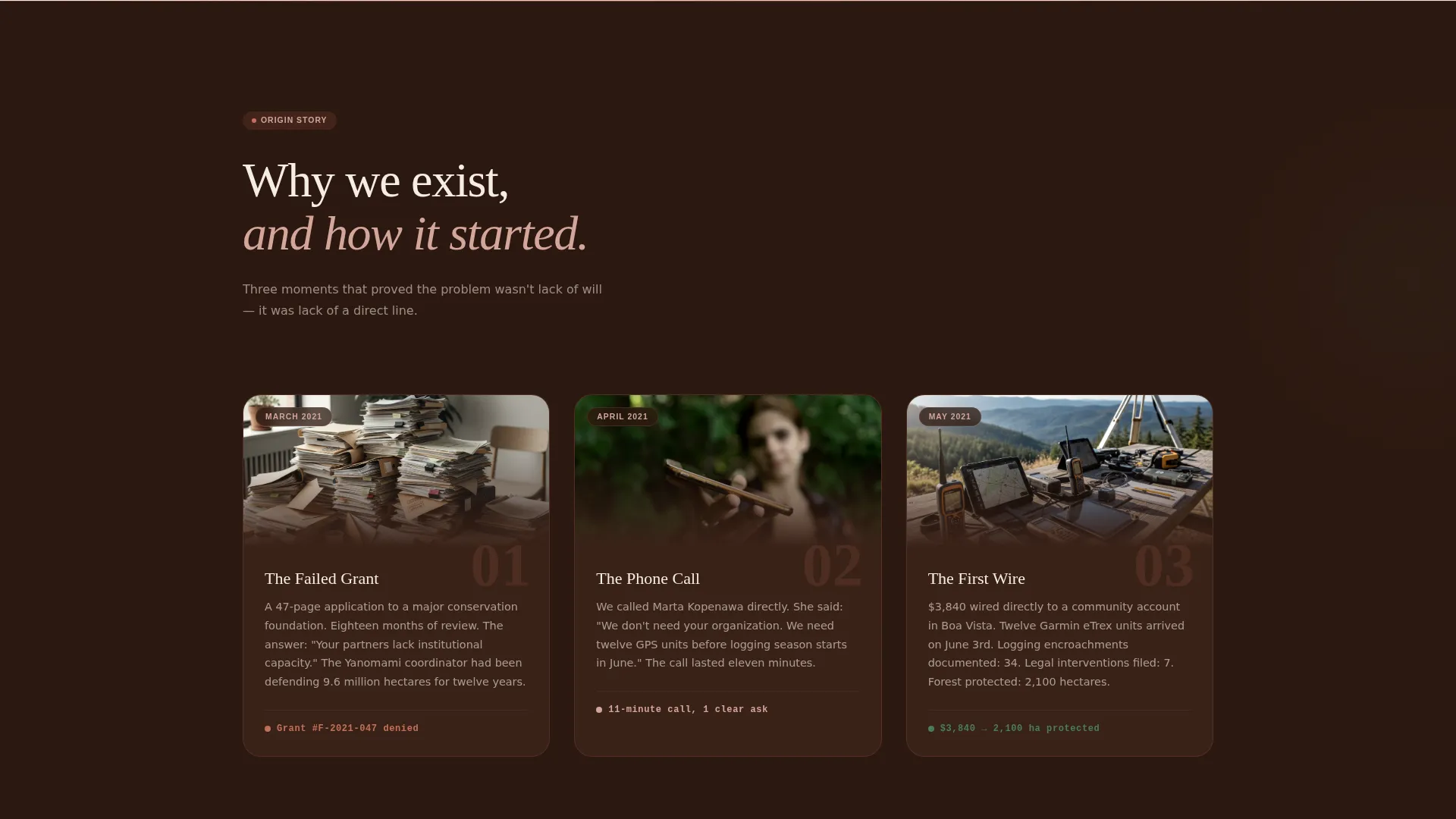Rainforest Mutual Aid Network Landing Page Template