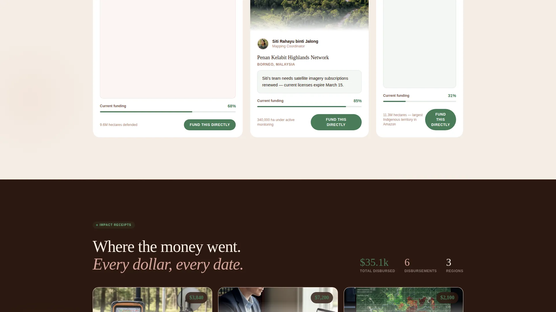 Rainforest Mutual Aid Network Landing Page Template