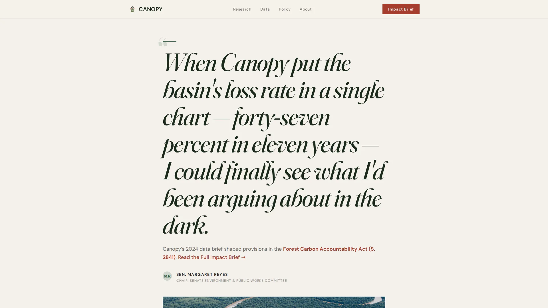 Rainforest Policy Institute Landing Page Template