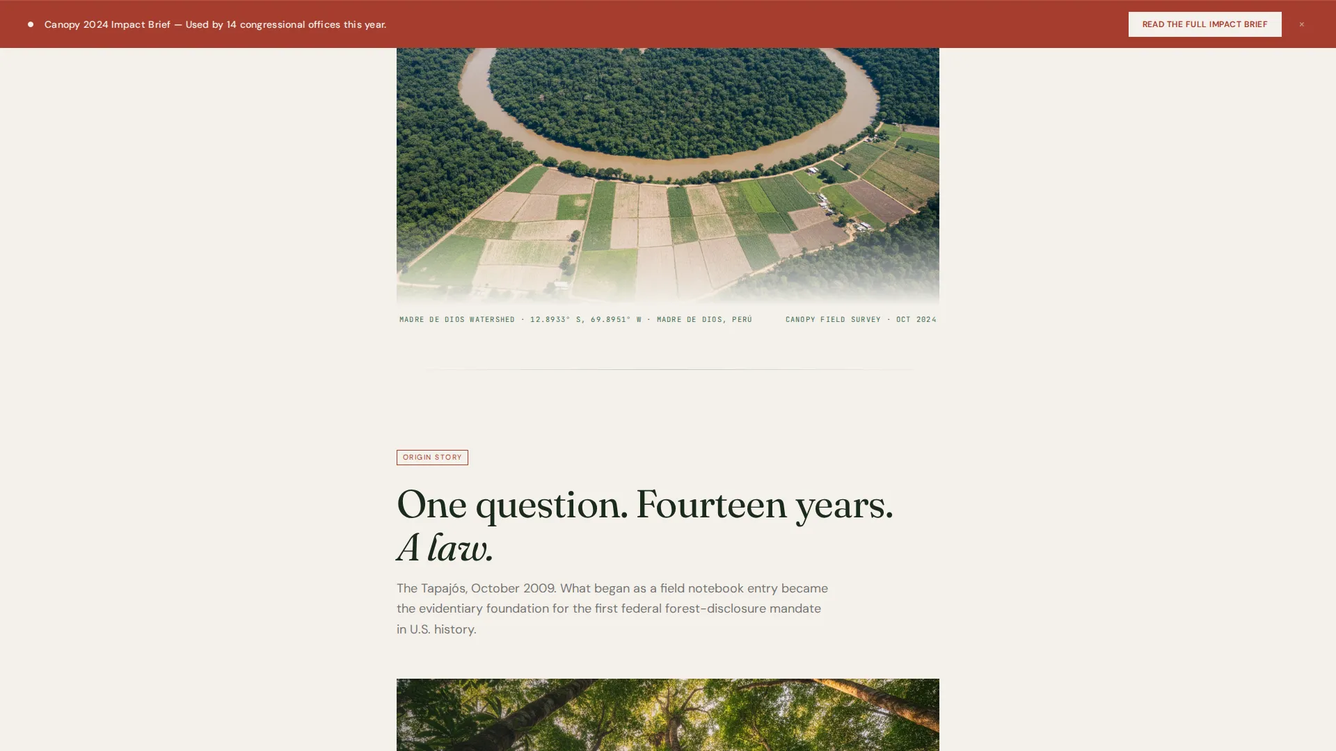 Rainforest Policy Institute Landing Page Template