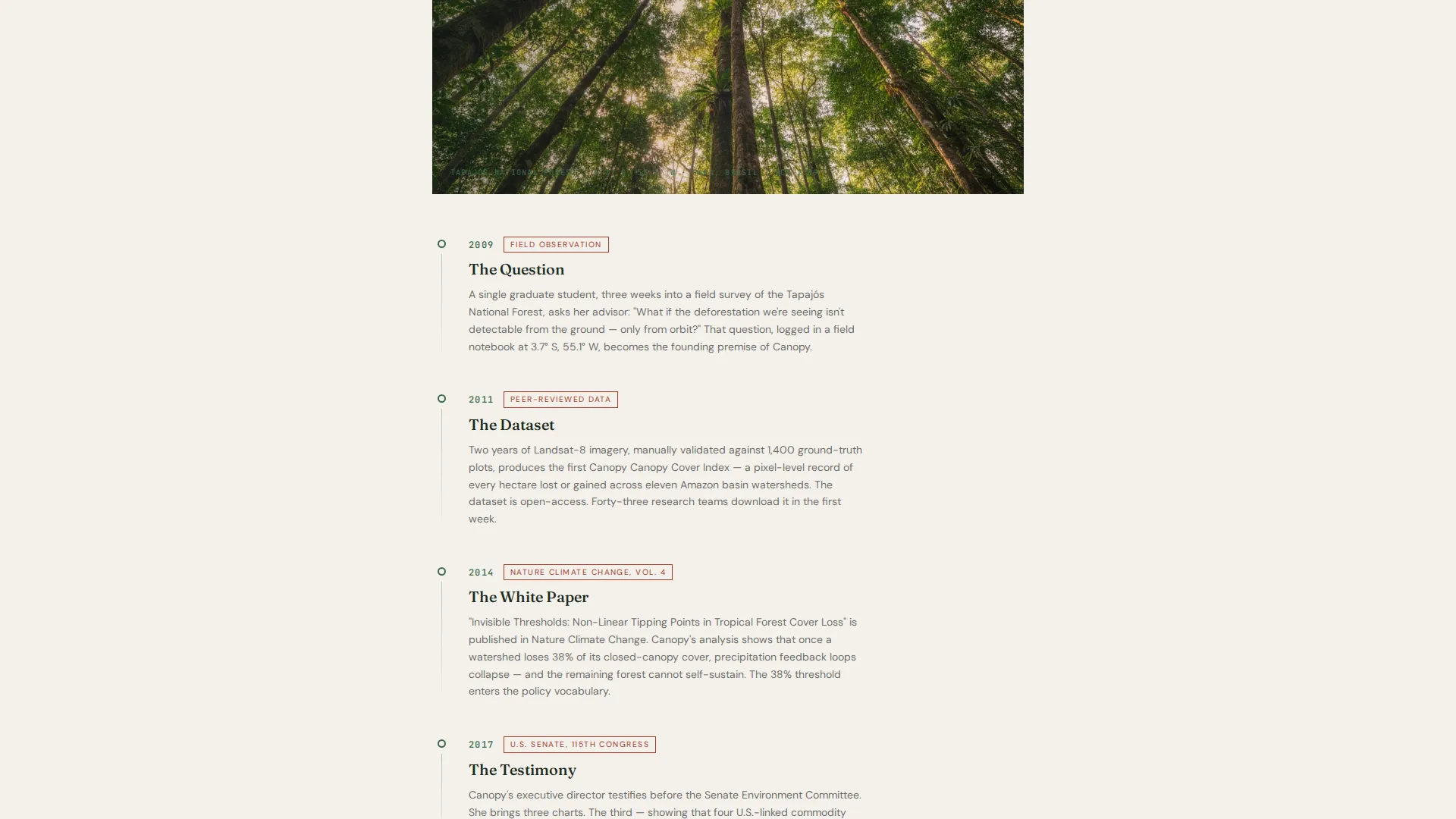 Rainforest Policy Institute Landing Page Template