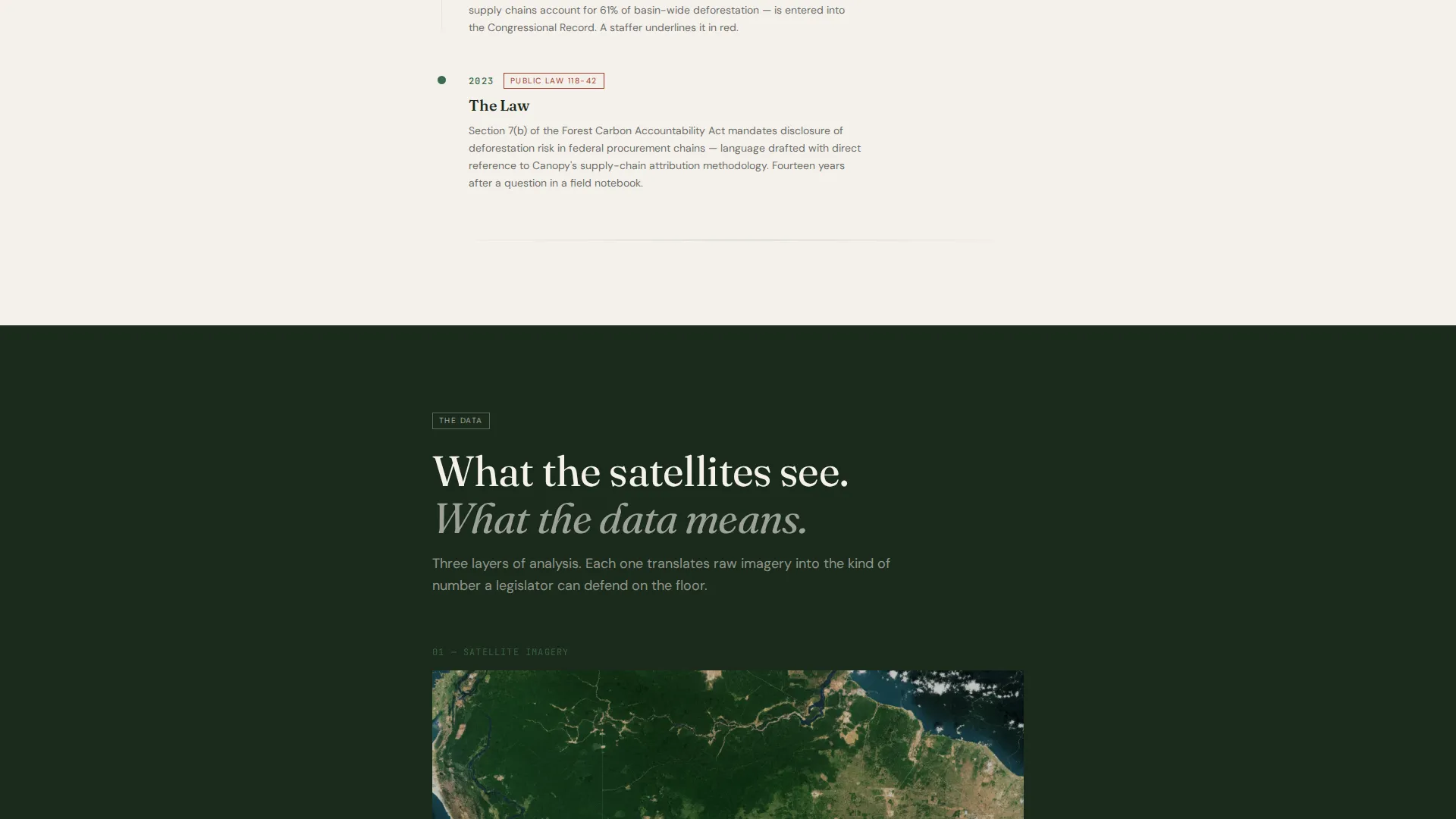 Rainforest Policy Institute Landing Page Template