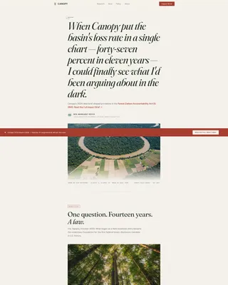 Rainforest Policy Institute Landing Page Template