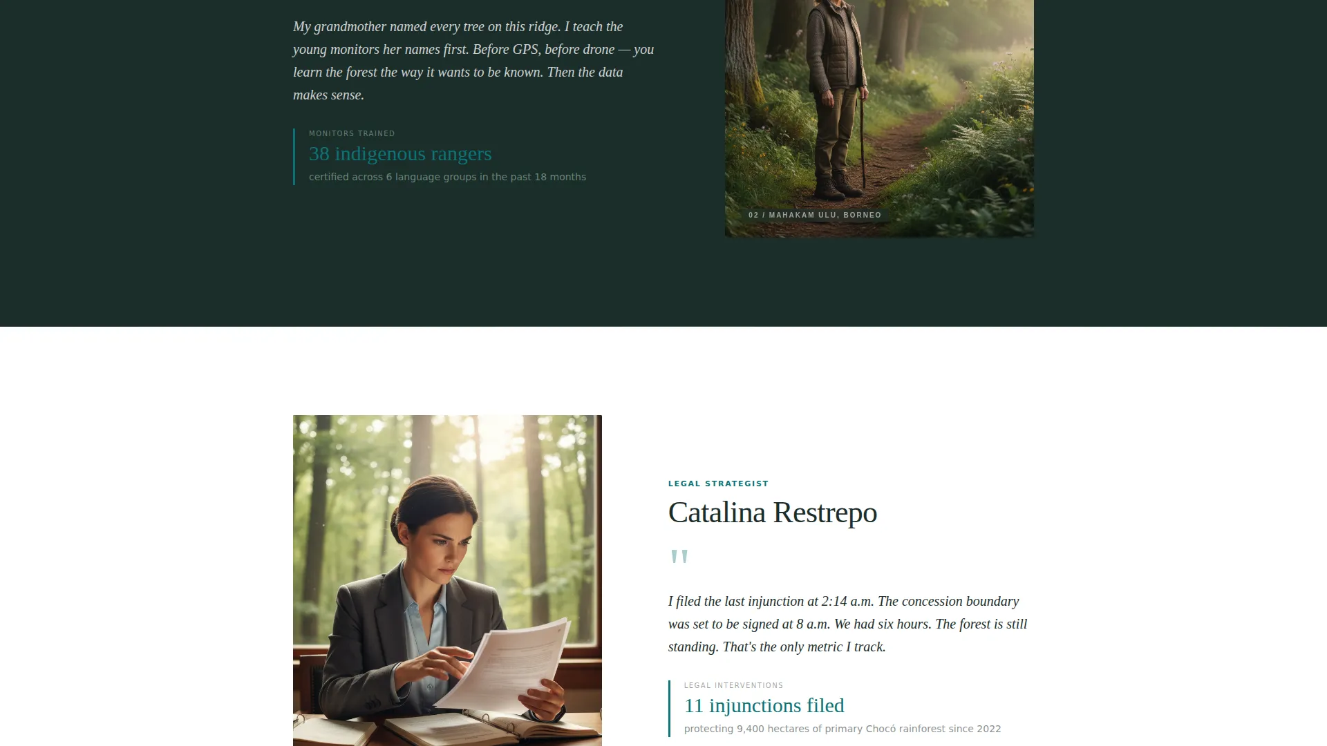 Rainforest Protection Nonprofit Landing Page Template