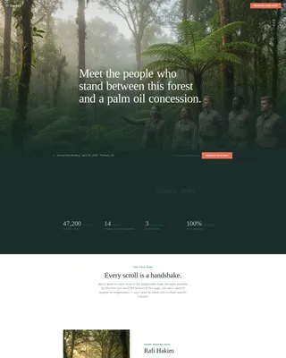 Rainforest Protection Nonprofit Landing Page Template