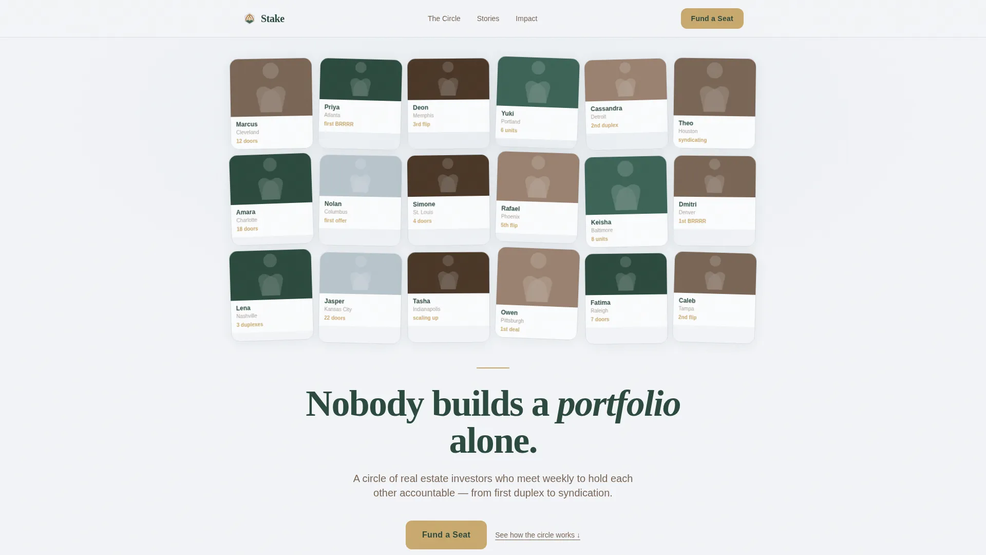 Real Estate Investors Accountability Group Landing Page