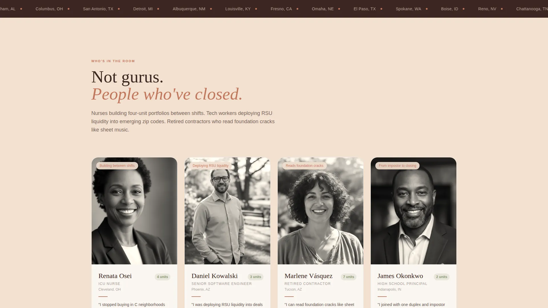 Real Estate Investor Community Landing Page Template