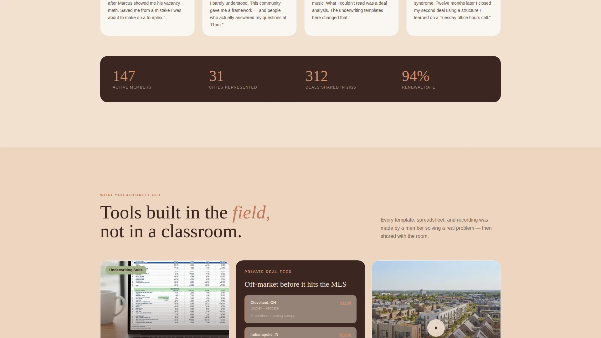 Real Estate Investor Community Landing Page Template