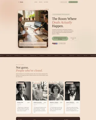 Real Estate Investor Community Landing Page Template