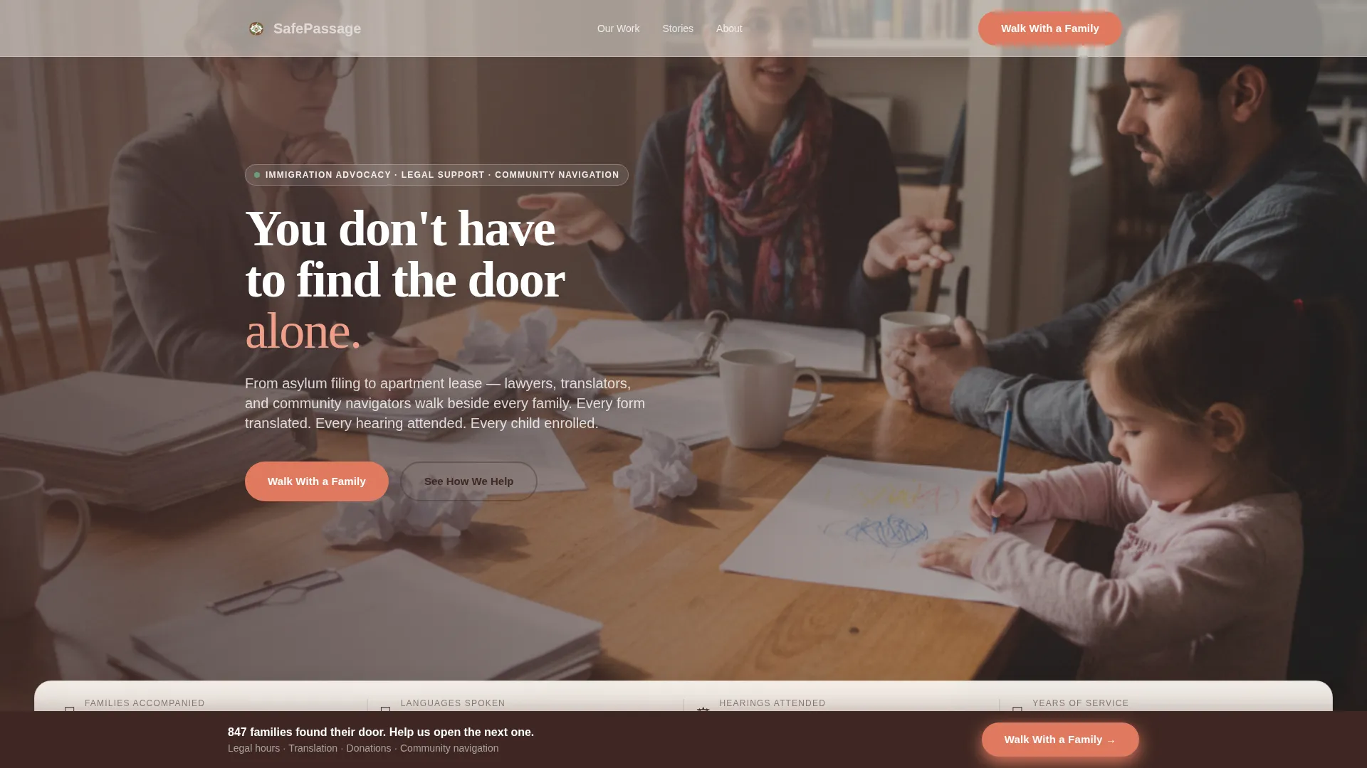 Refugee Advocacy Nonprofit Landing Page Template