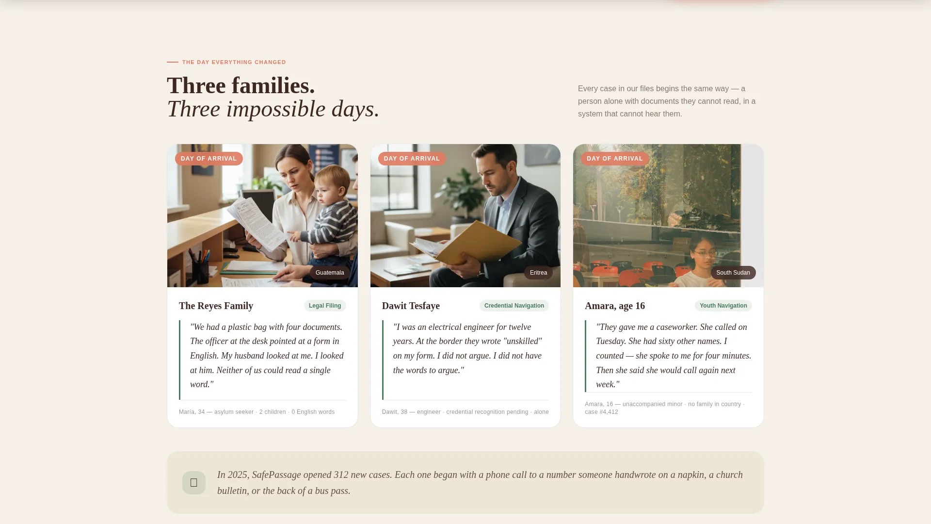 Refugee Advocacy Nonprofit Landing Page Template