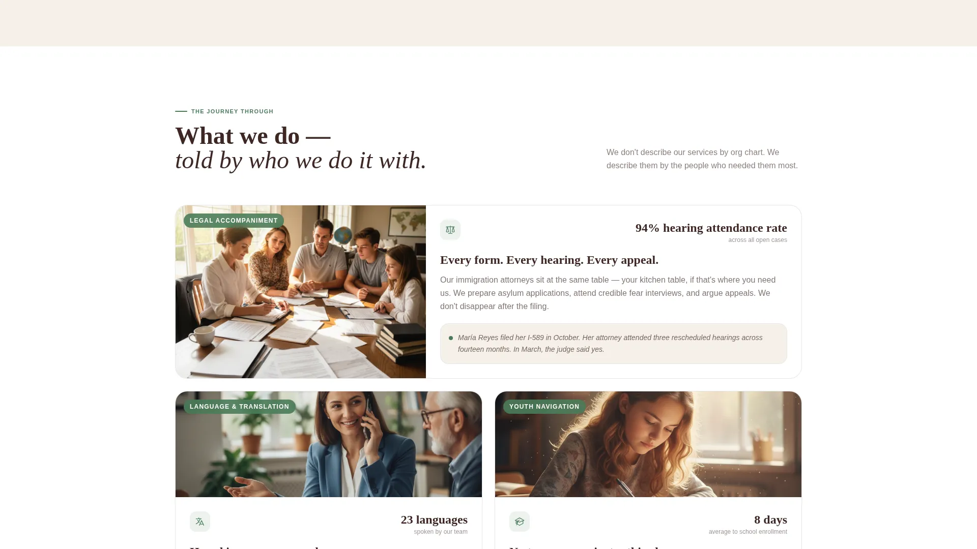 Refugee Advocacy Nonprofit Landing Page Template