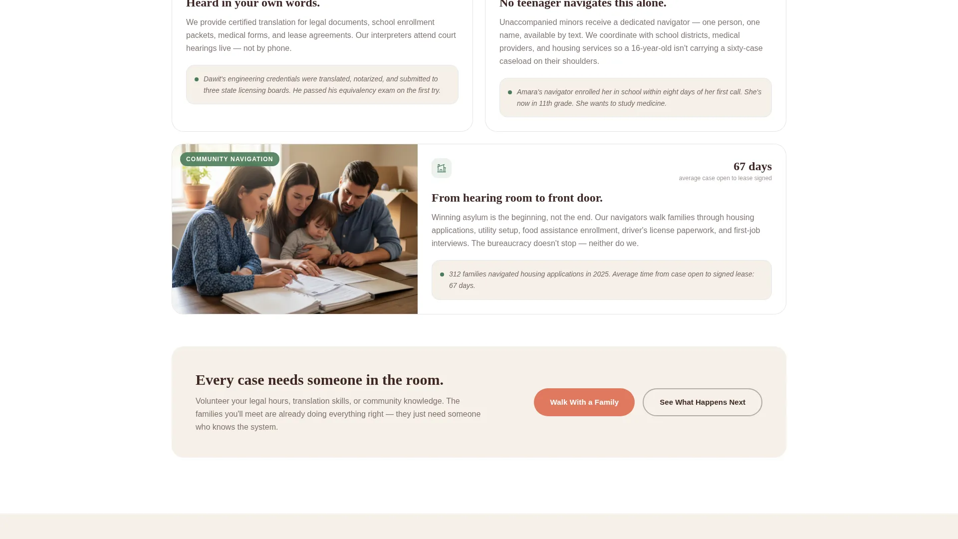 Refugee Advocacy Nonprofit Landing Page Template