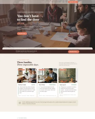Refugee Advocacy Nonprofit Landing Page Template