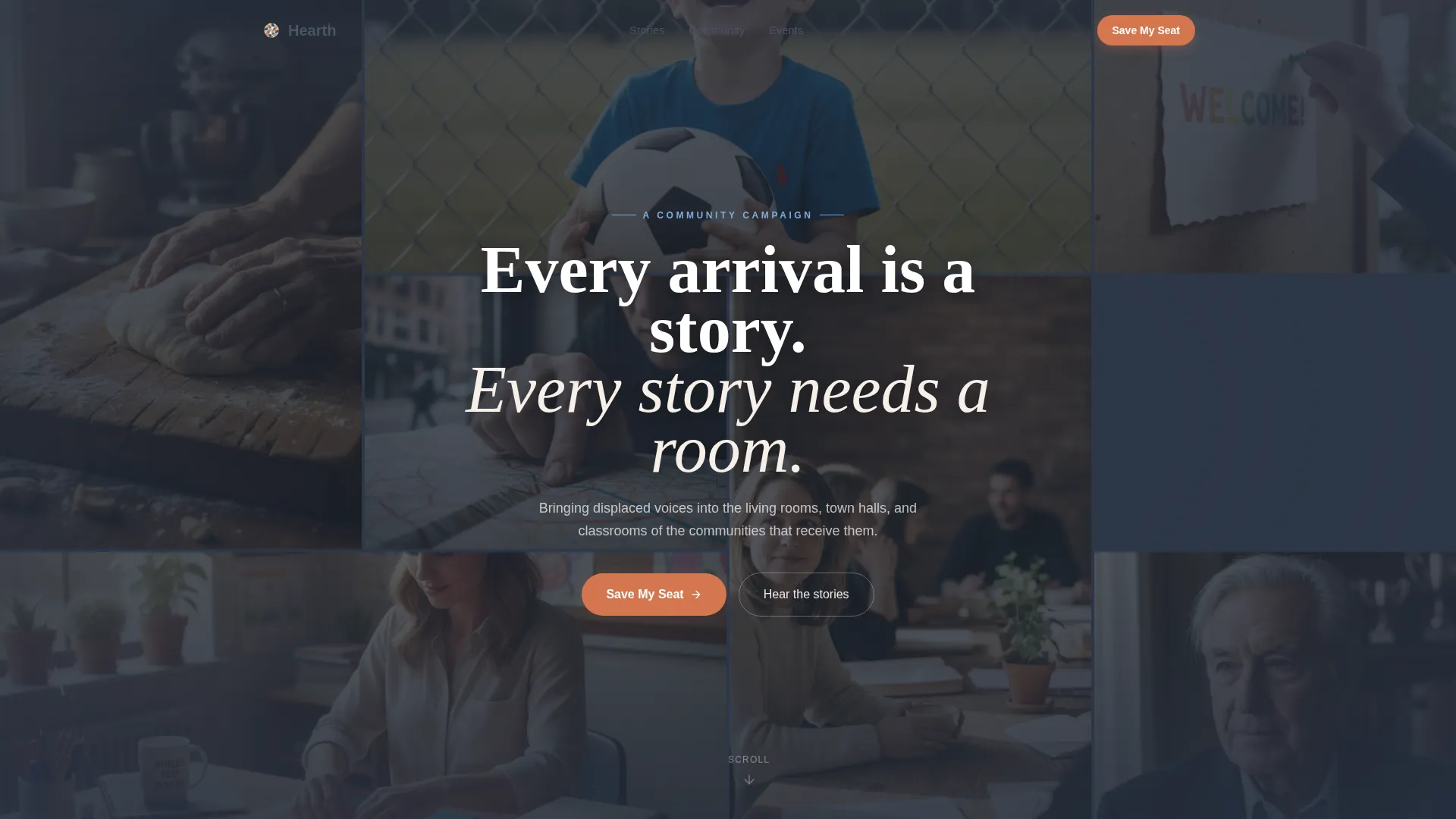 Refugee Awareness Campaign Landing Page Template