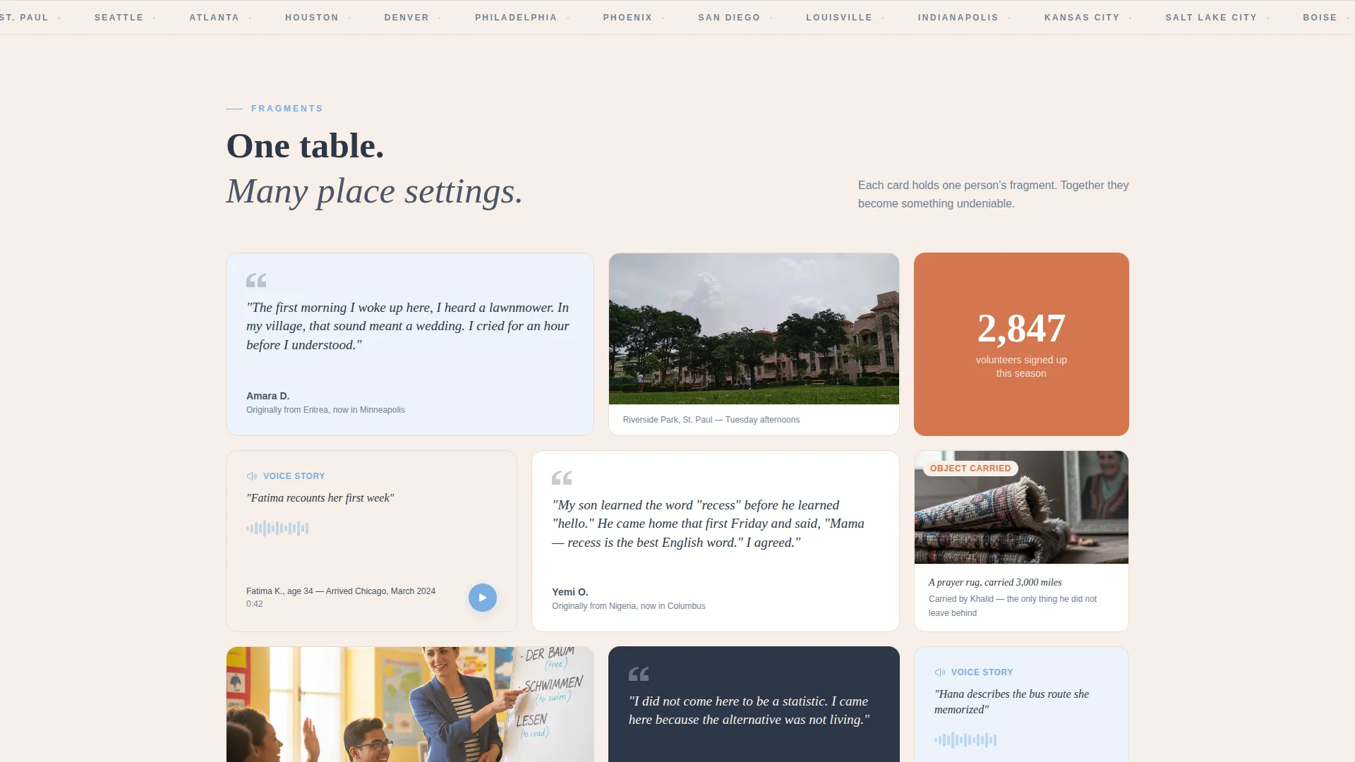Refugee Awareness Campaign Landing Page Template