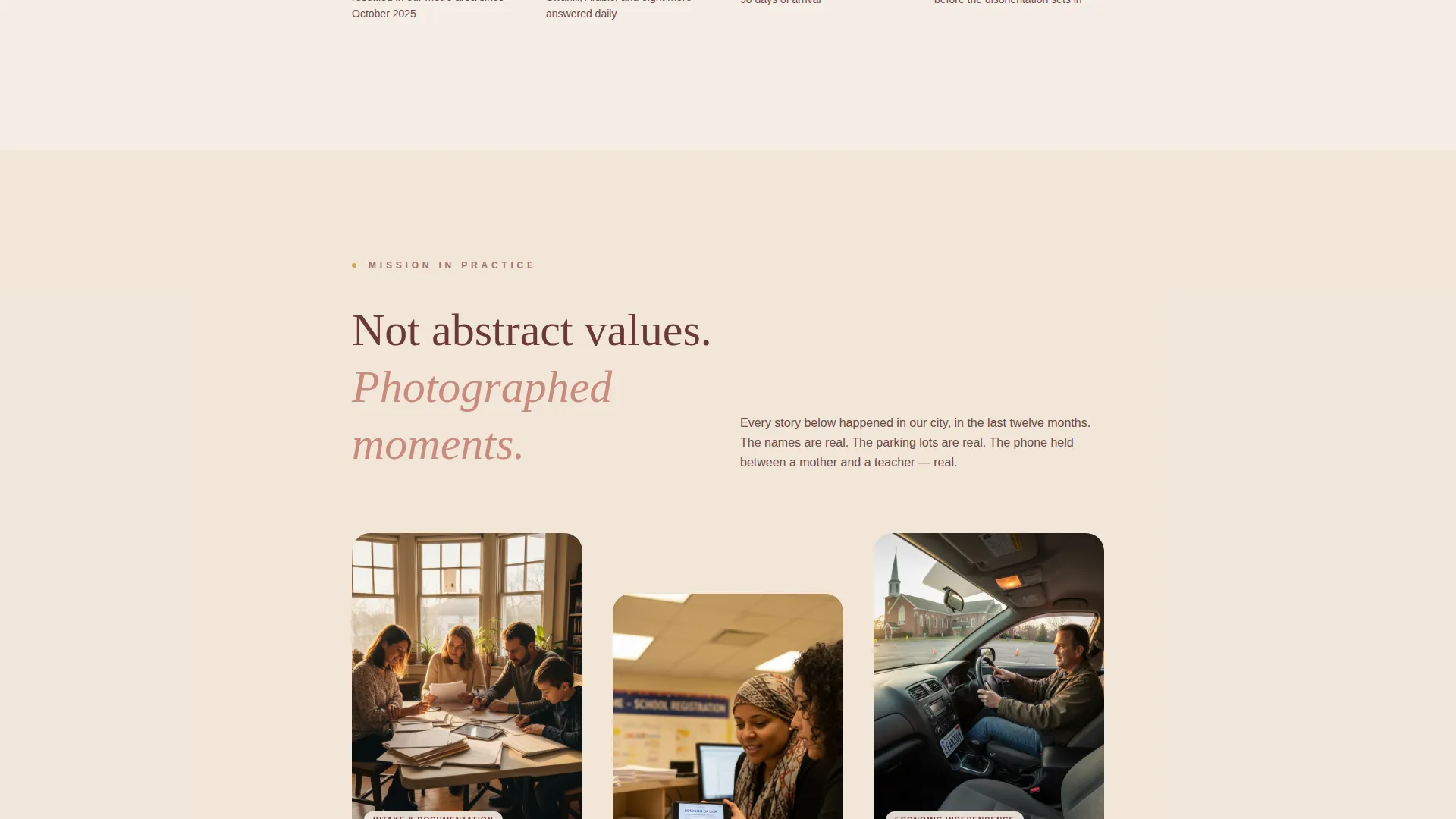 Nonprofit Migration Landing Page Template